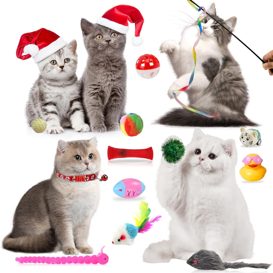 Calendario de Adviento para Gatos – 24 Juguetes Navideños